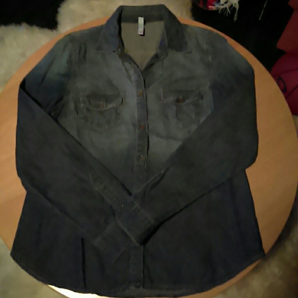 Dark denim blue shirt worn once